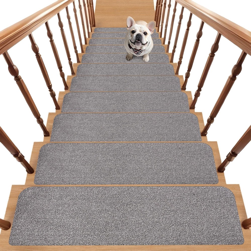 Non-Slip Stair Treads for Wooden Steps Indoor, 15 Pack 9x28 Inch Stair Carpet for Safety & Style