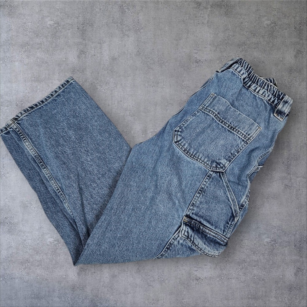 BDG Urban Outfitters Baggy Cargo Skate Jeans Elastic Waist Size 31 Women's D55