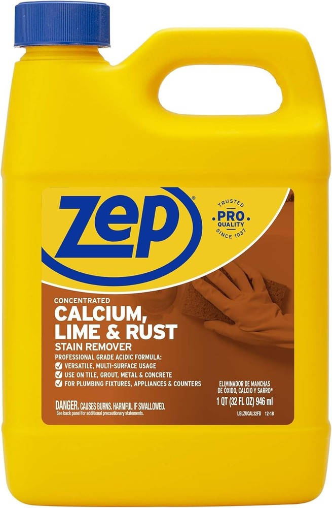 32 oz. ZEP Concentrated Calcium, Lime and Rust Stain Remover - Fast Shipping