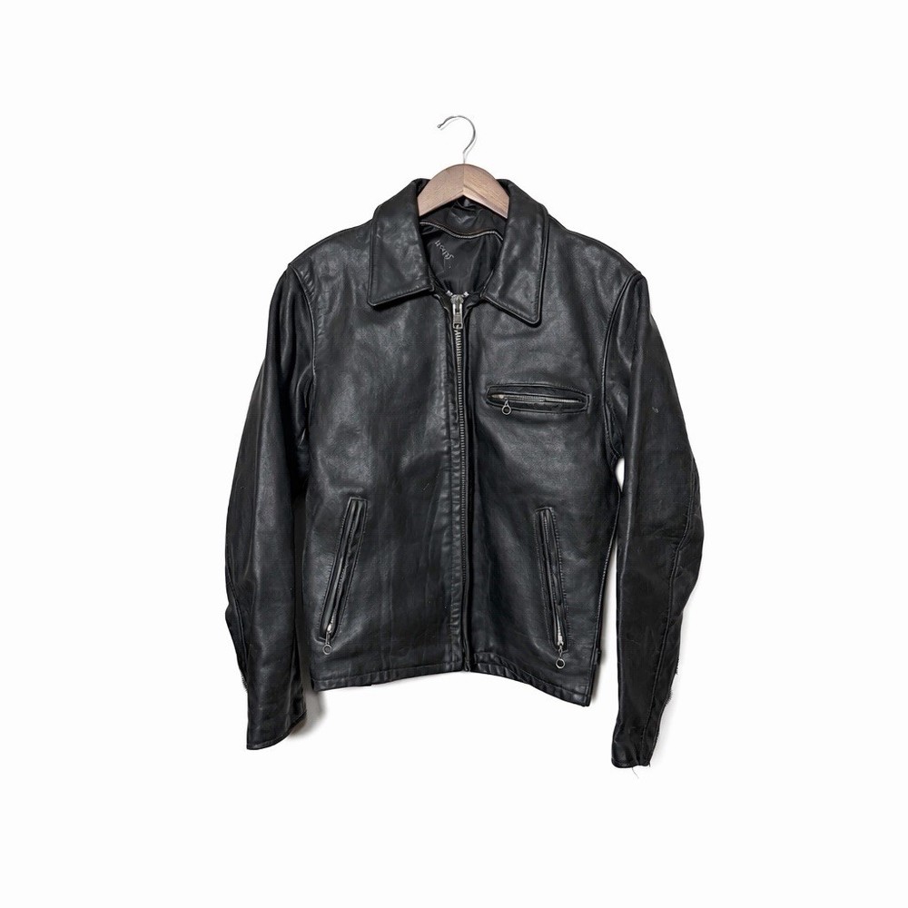 Vintage Schott 642 Collar Single Riders Jacket Blouson Men Size 36 XS