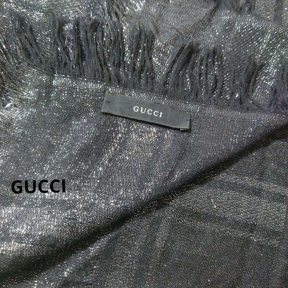 Gucci Black Glitter Stole From Japan
