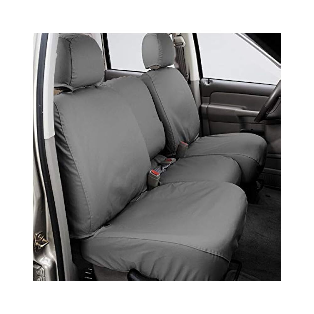 Durable Gray Polycotton Full Coverage Truck Bench Seat Covers