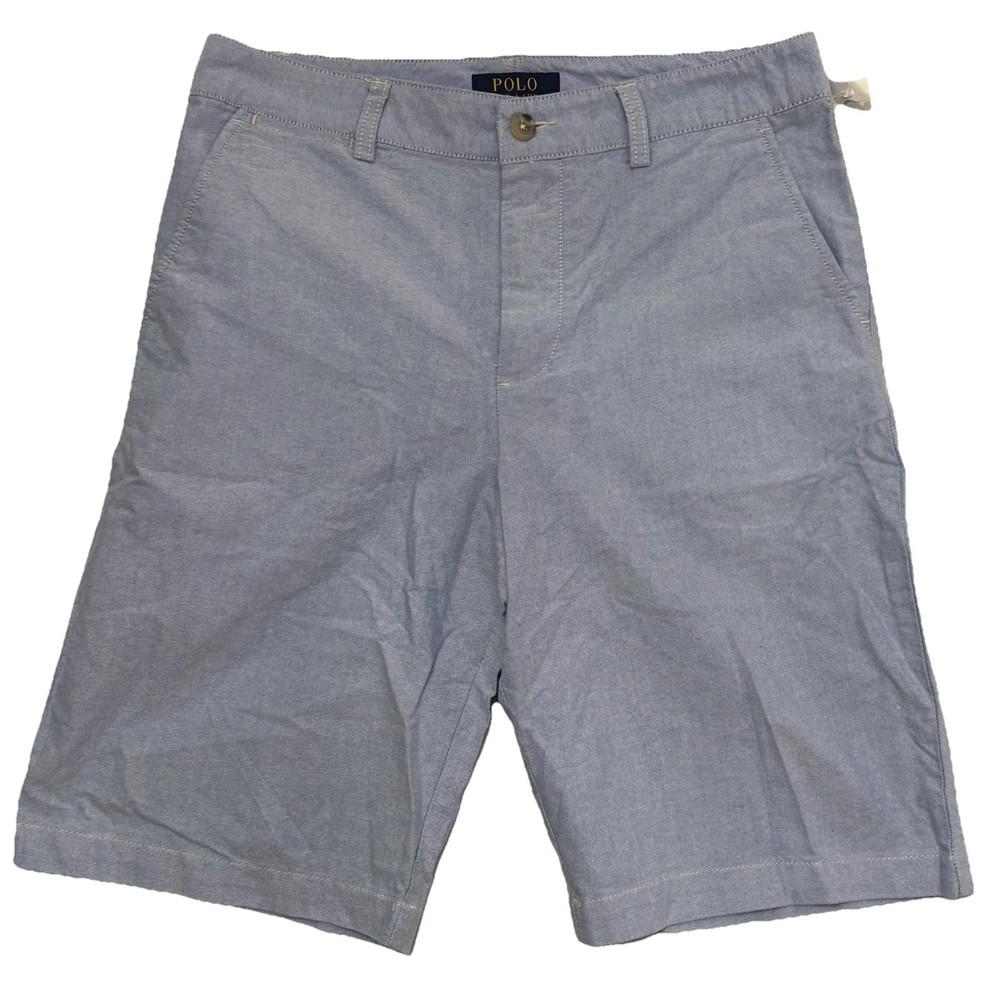 Polo Ralph Lauren Classic Chino Light Blue Embroidered Logo Boys Shorts ✅ Sz 16