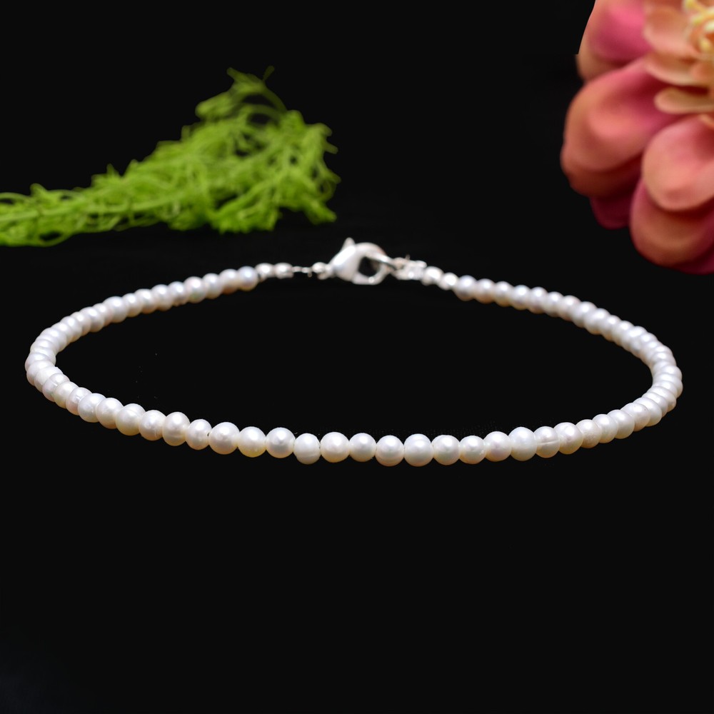 Dainty Minimalist Pearl Anklet Elegant Simple Design
