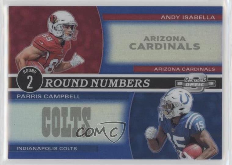 2019 Panini Contenders Optic Blue /99 Andy Isabella Parris Campbell Rookie RC