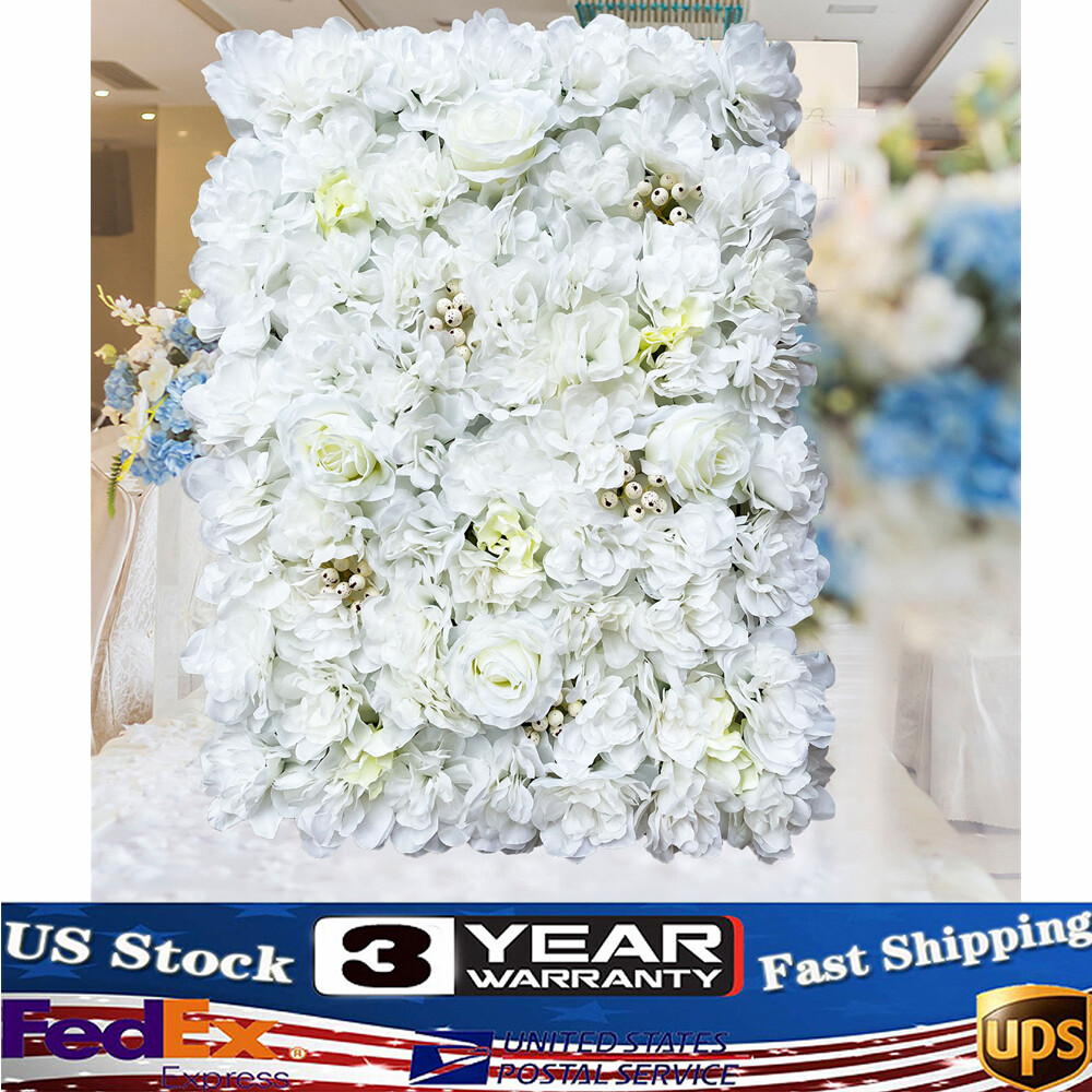 12* Artificial Flower Wall Panel Wedding Backdrop Event Party Flower Wall Panel