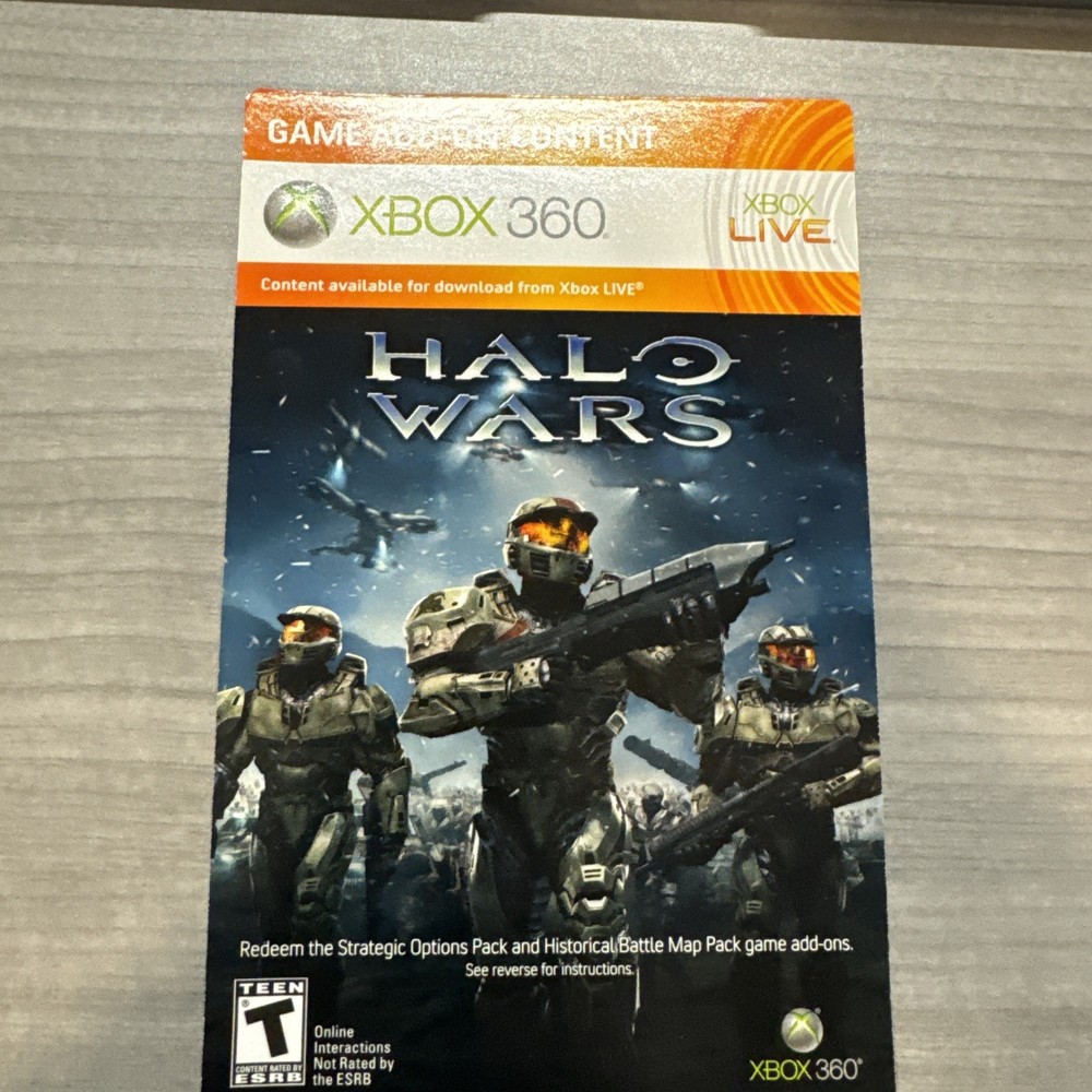 Halo Wars Xbox 360 Unused DLC Voucher Code-image