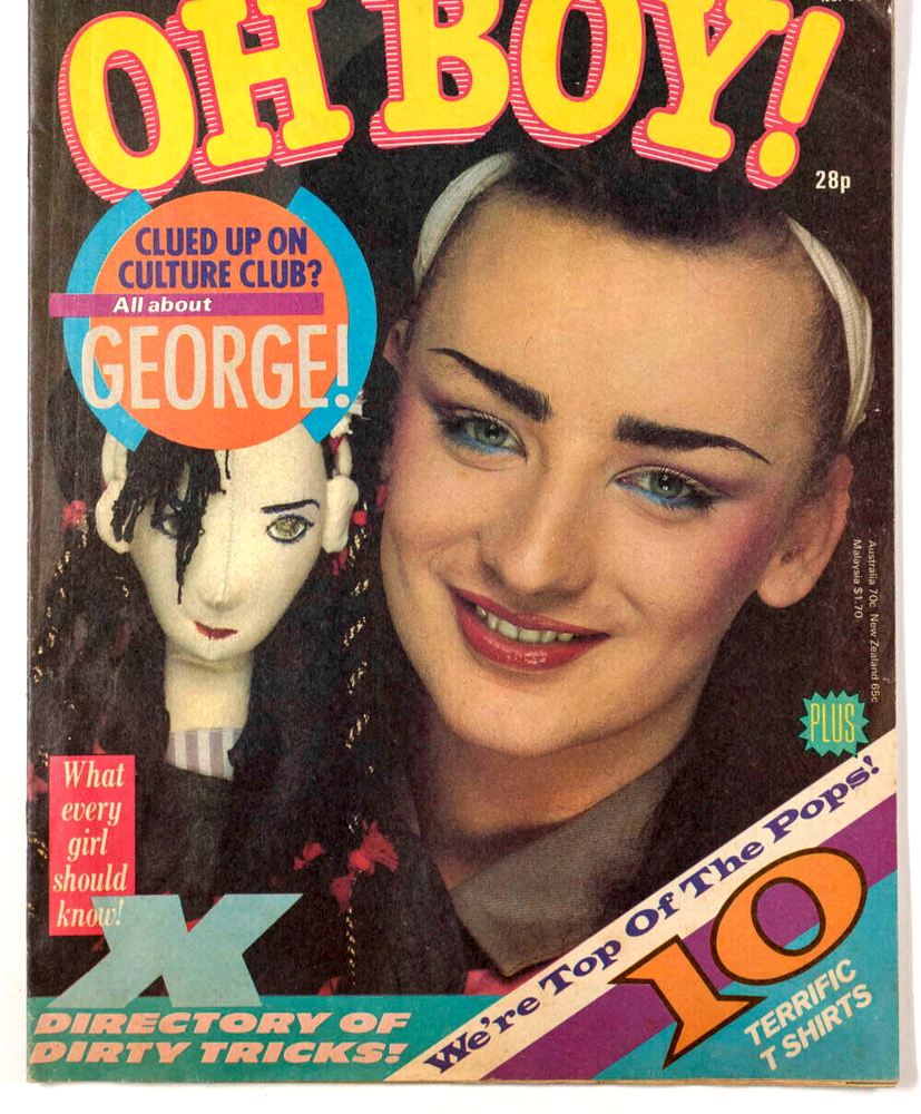 BOY GEORGE CULTURE CLUB MIKE NOLAN BUCKS FIZZ POSTER OH BOY! MAGAZINE VTG MUSIC