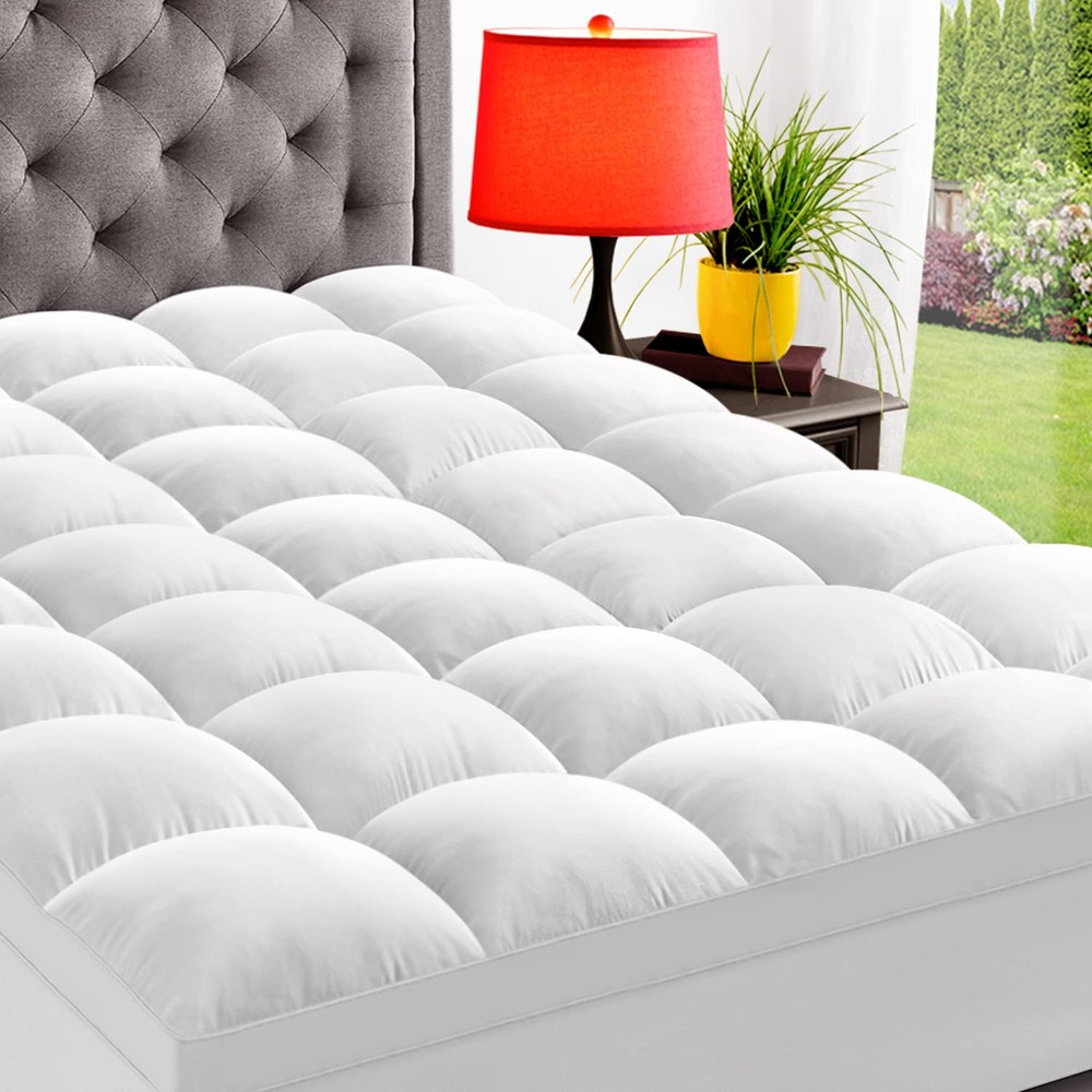 ELEMUSE Full XL Mattress Topper for Back Pain, Extra Thick Mattress Pad Cover...