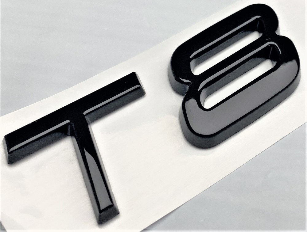 BLACK T8 FIT VOLVO REAR TRUNK TAILGATE EMBLEM BADGE DECAL NAMEPLATE LETTERS