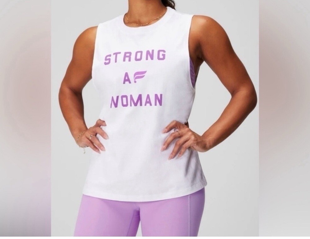 Fabletics International Women's Day Muscle Tank Classic White Size Small