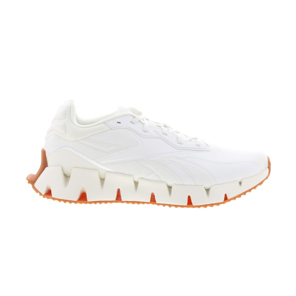 Reebok Zig Dynamica 4 Mens White Canvas Lace-Up Sneakers Size 8.5