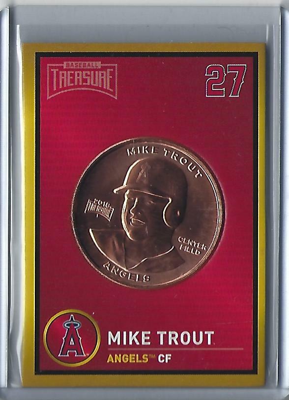 2018 Baseball Treasure Mike Trout Copper Coin  #27 (Angels)
