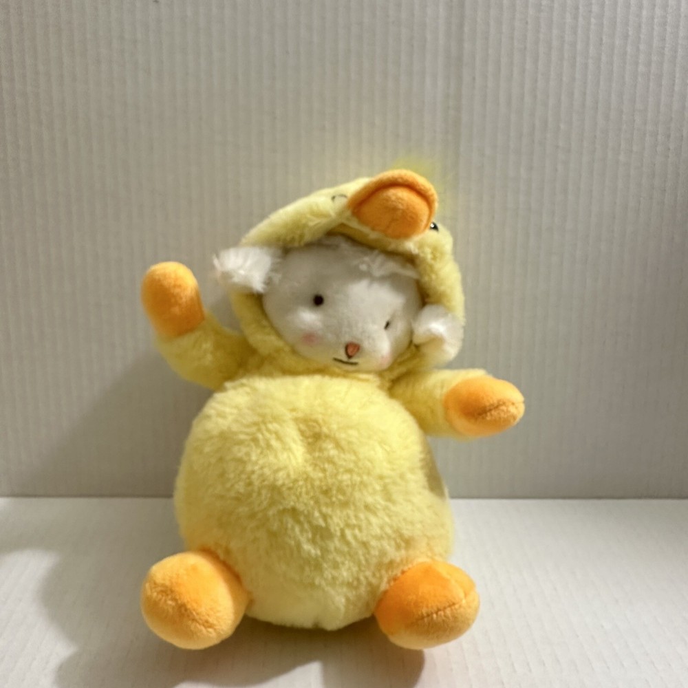 Lamb In Duck Costume Plush Stuffed Animal 9 Inch.