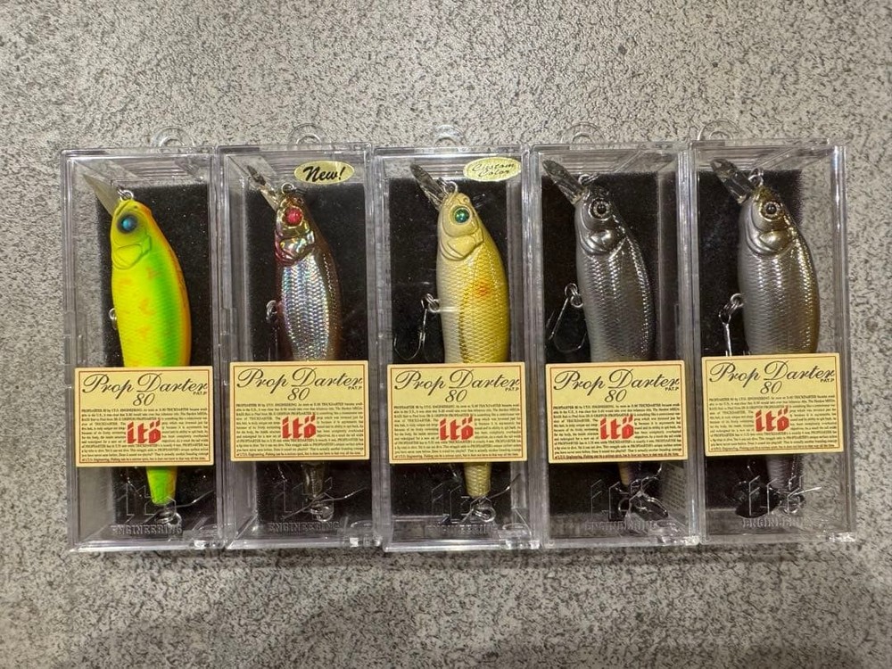 Megabass Prop Dartez 80 Topwater Lure Set of 5, Unused, Fishing Gear