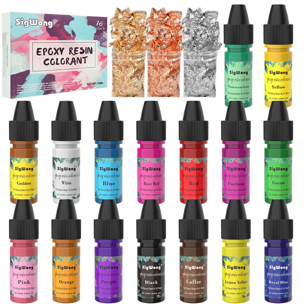 Epoxy Resin Pigment - 16 Colors Translucent Resin Colorant Highly Concentrated
