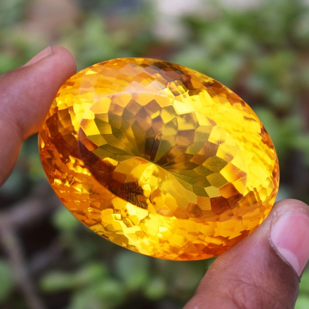 431 Ct Flawless Yellow Orange Topaz Oval Cut Stunning Certified Gem