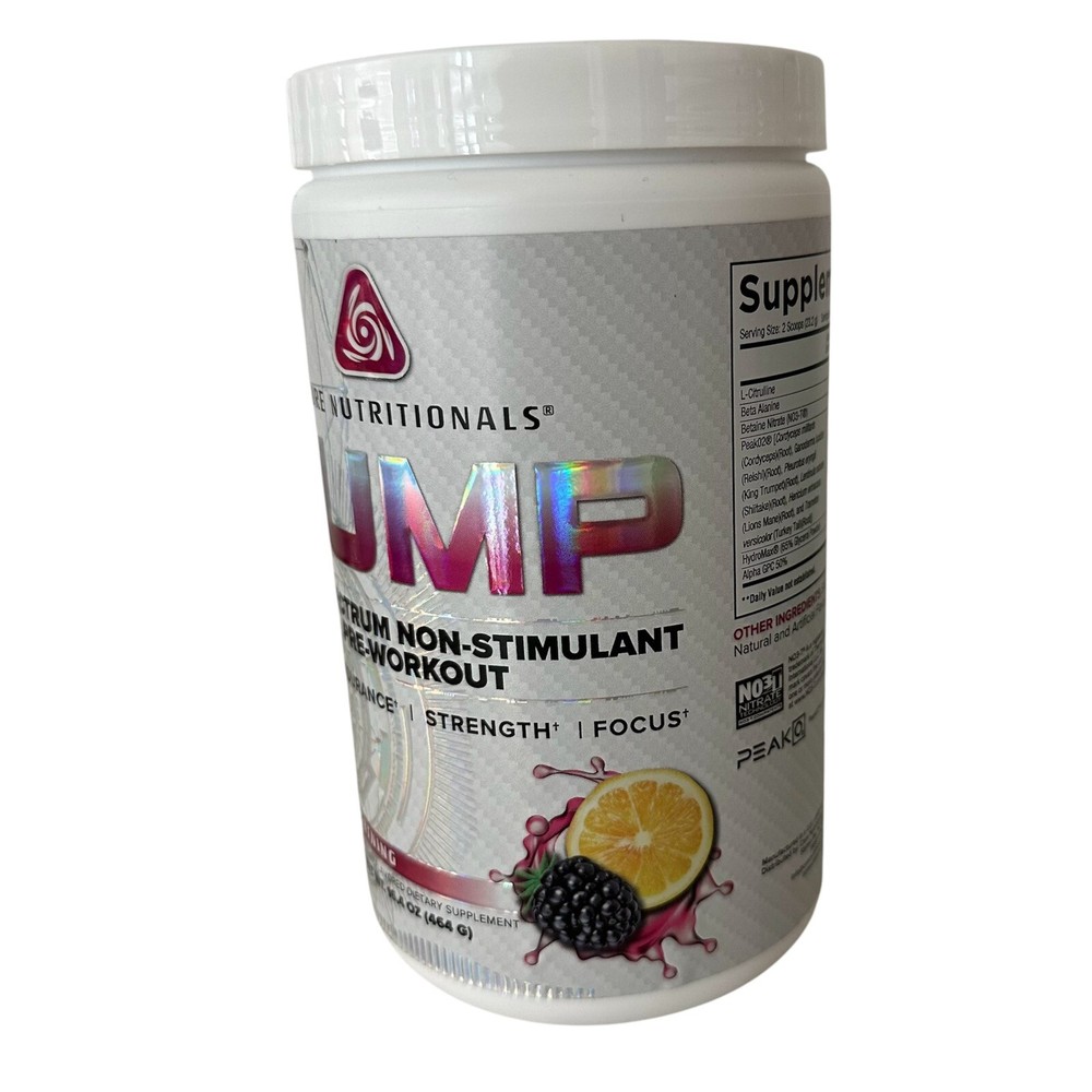 Core Nutritionals Pump Full-Spectrum/Non-Stim Pre-Workout 20serv Black Lightning
