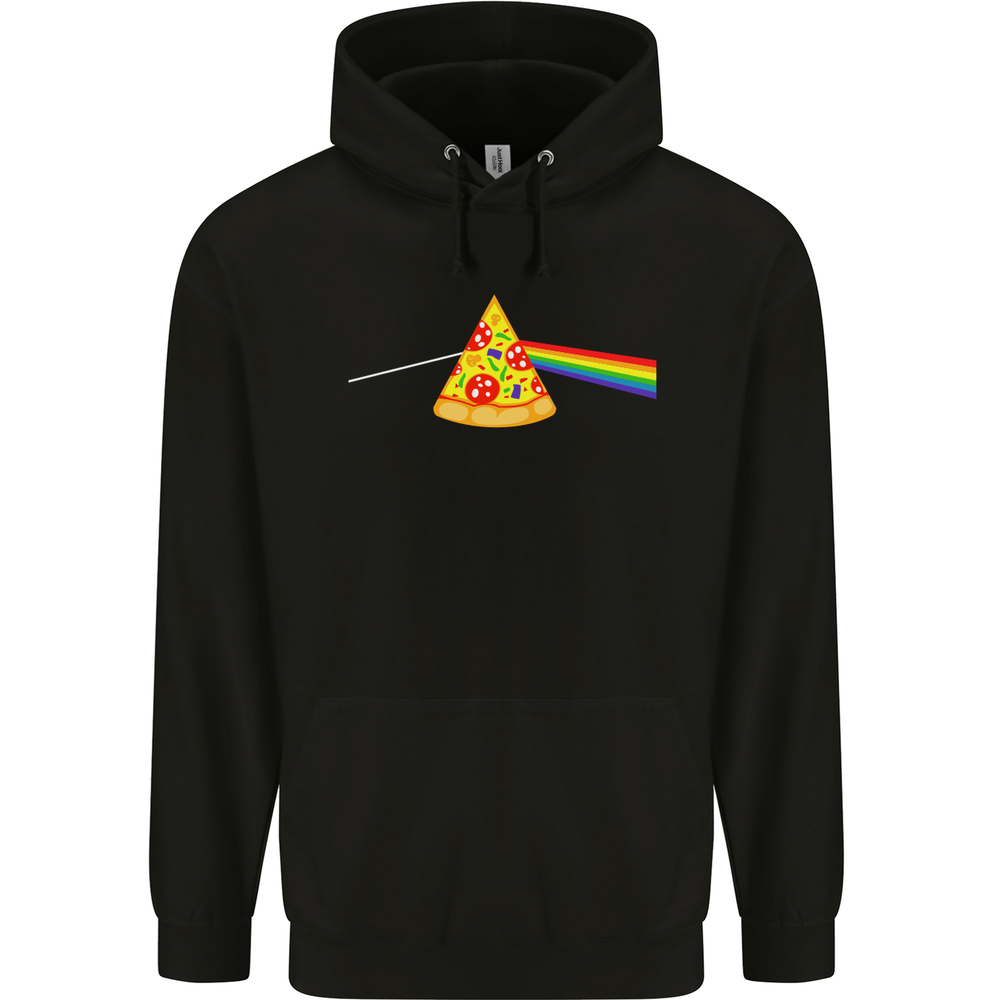 Dark Side of the Pizza Funny Food Mens 80% Cotton Hoodie