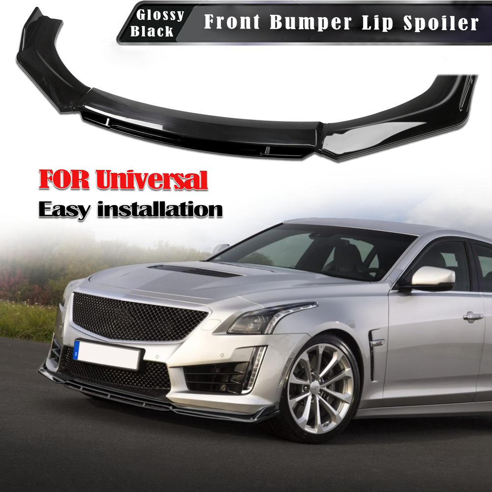 For Cadillac CTS Universal Front Bumper Lip Spoiler Splitter Diffuser Black