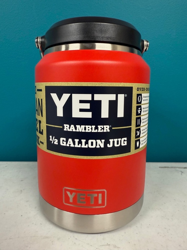 Yeti Rambler 1/2 Gallon Jug - Rescue Red - NEW - FREE Shipping