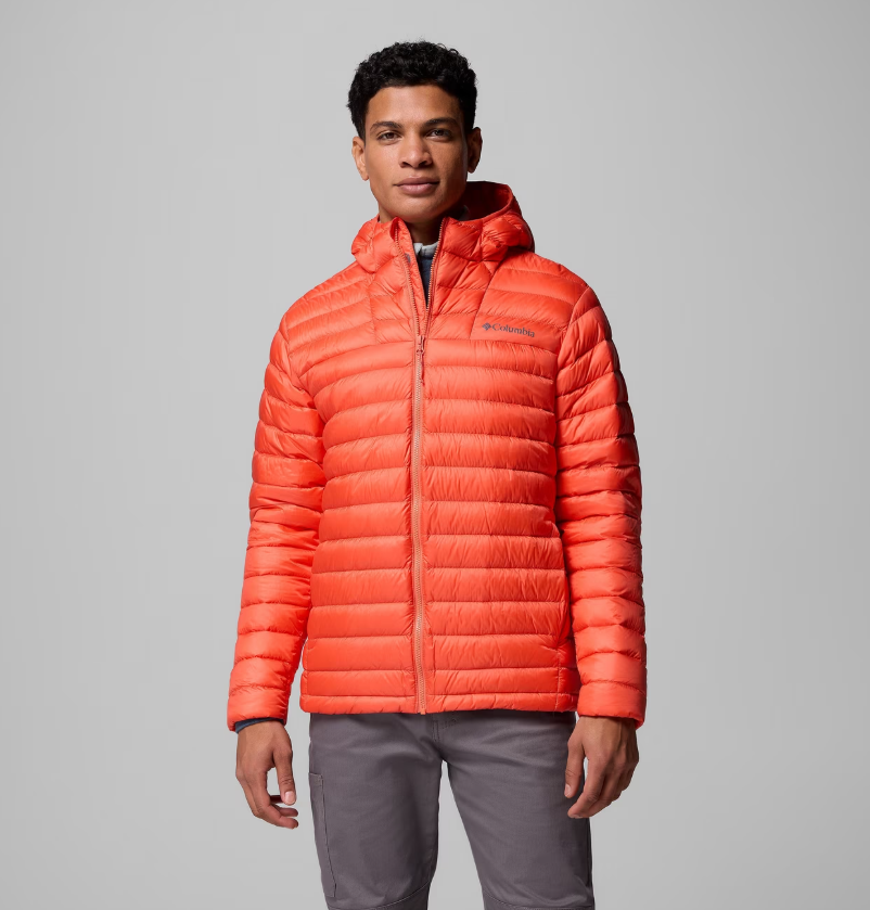 !!FLASH SALE!! AUTH NEW Men Hooded Jacket Columbia Corelite Down For Hiking-image