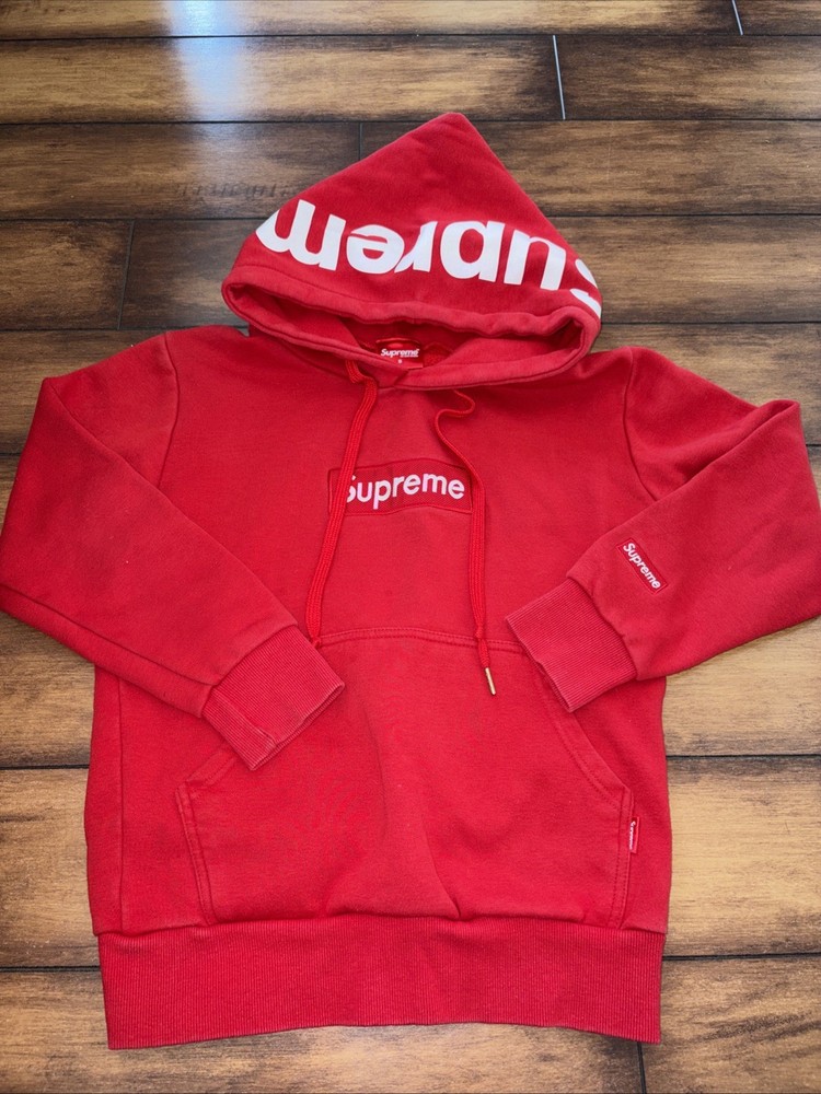 Supreme Box Logo Hooded Sweatshirt - Red - Size XL See Measurements