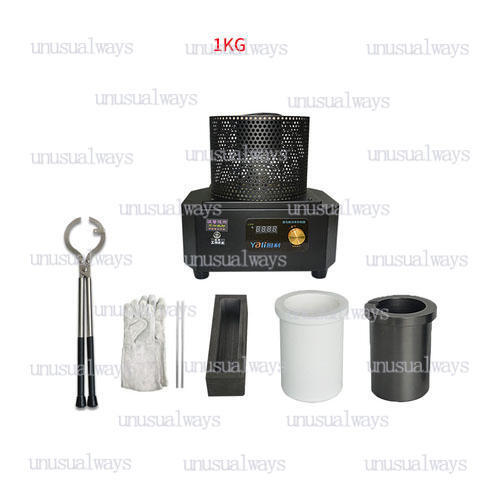 1KG Induction Furnace Metal Melting Furnace Gold Copper Iron Steel 3500W