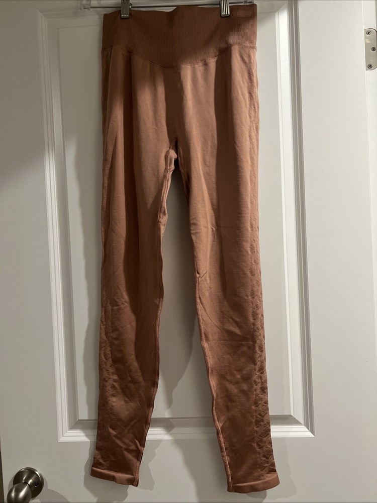 Pink By Victoria Secret Women’s Size L Satin Seamless Legging Taupe LONG