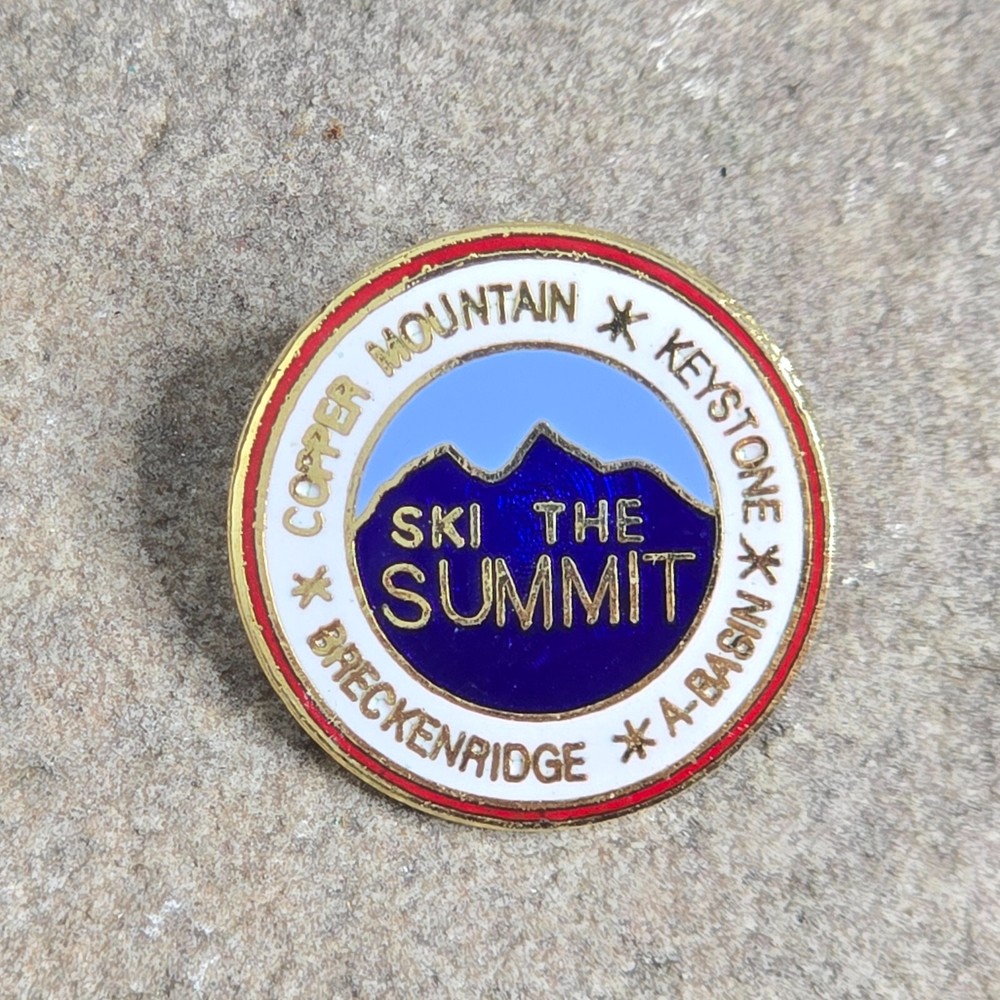 SKI The SUMMIT Keystone Copper Mountain Breckenridge Travel Vintage Pin Colorado