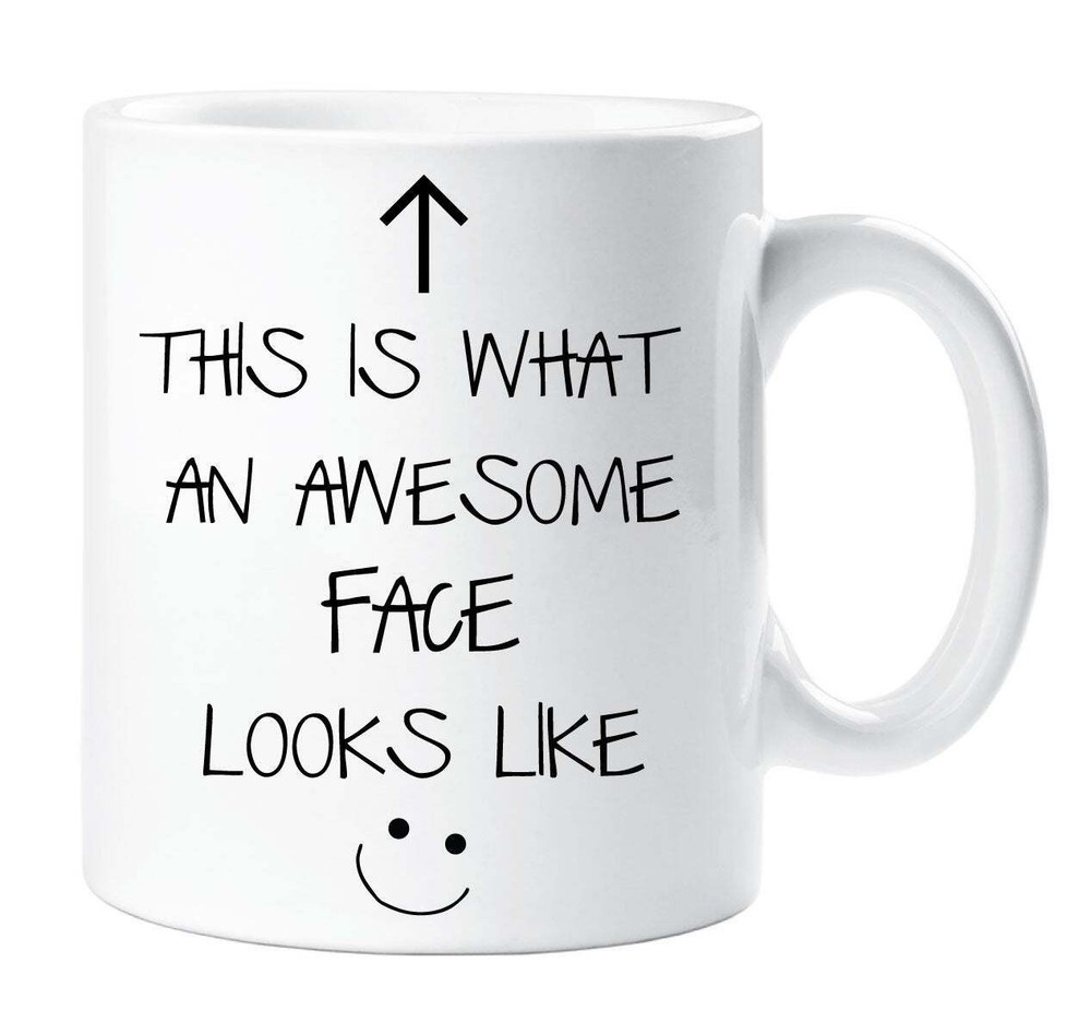 Awesome Face Novelty Ceramic Mug – Show Off Your Epic Expression  