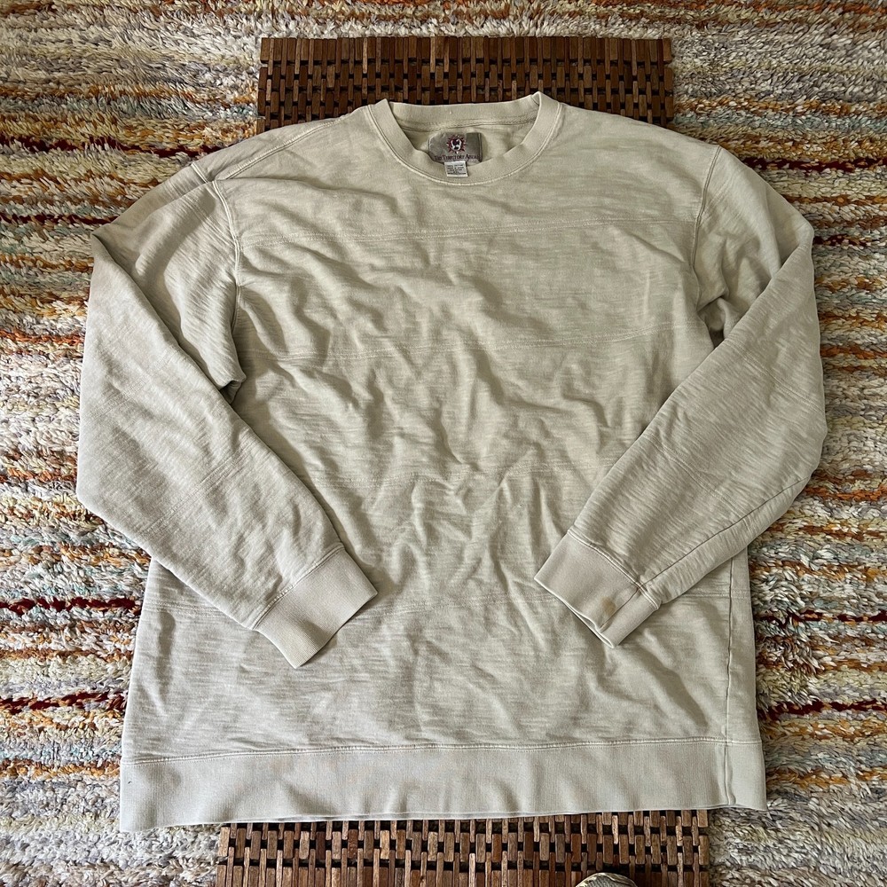 The Territory Ahead Terry Cloth Crew Neck Sweater Sweatshirt White Men's XXL