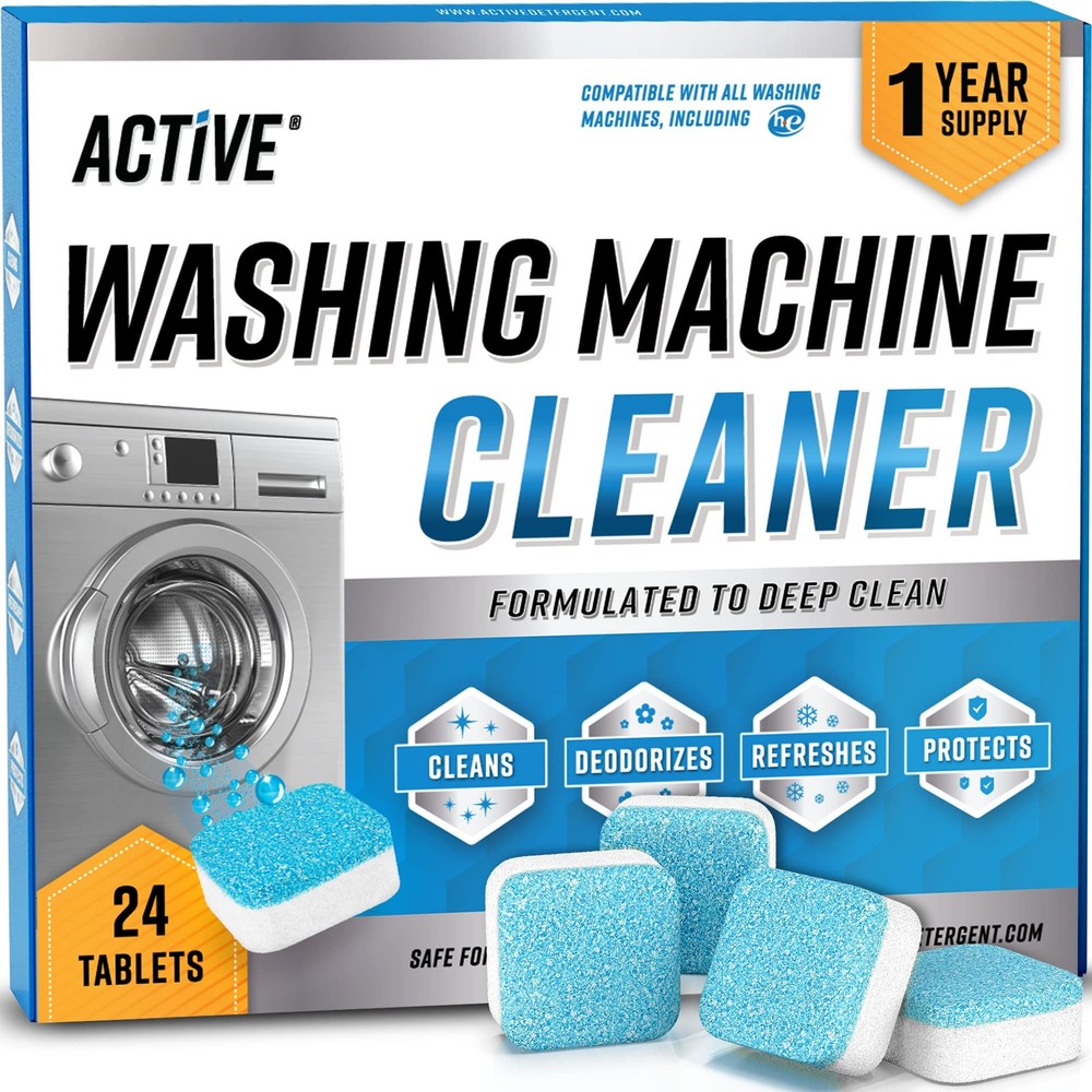 HE Front Load Washing Machine Cleaner Descaler 24 Pack Deep Cleaning Tablets