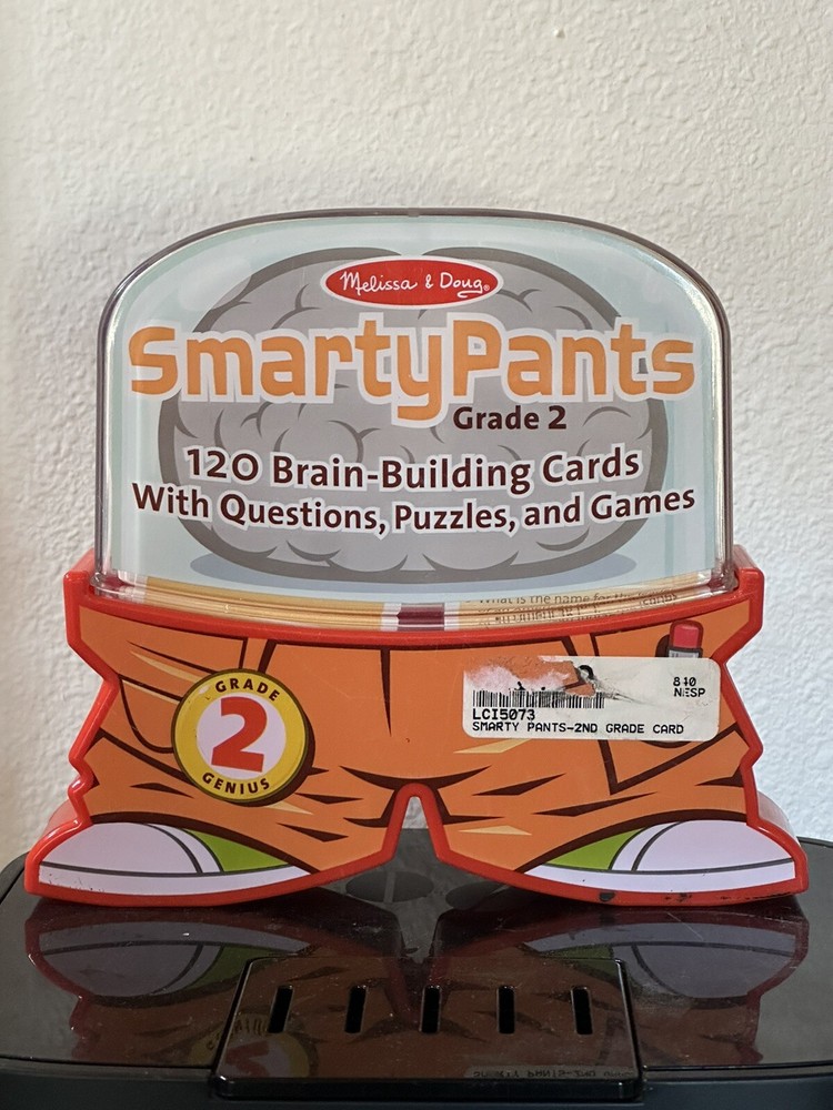 Melissa & Doug Smarty Pants Grade 2 Genius 120 Brain Building Cards Quizzes Game