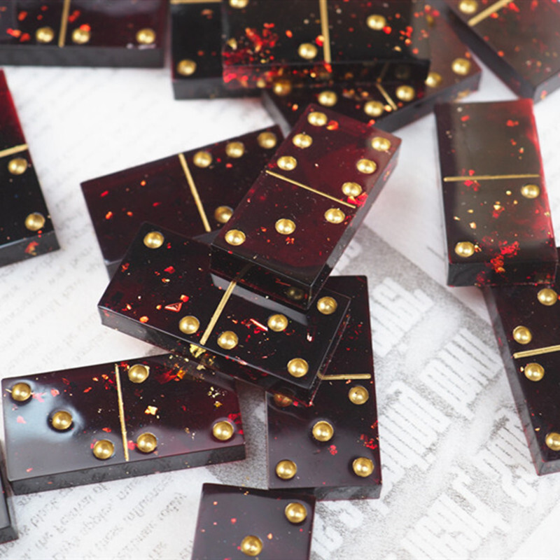 High Quality Rectangle Resin Silicone Molds Domino Crafts Epoxy Casting Mould