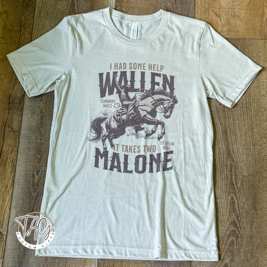 I Had Some Help - Post Malone and Morgan Wallen Graphic Tee - NEW!