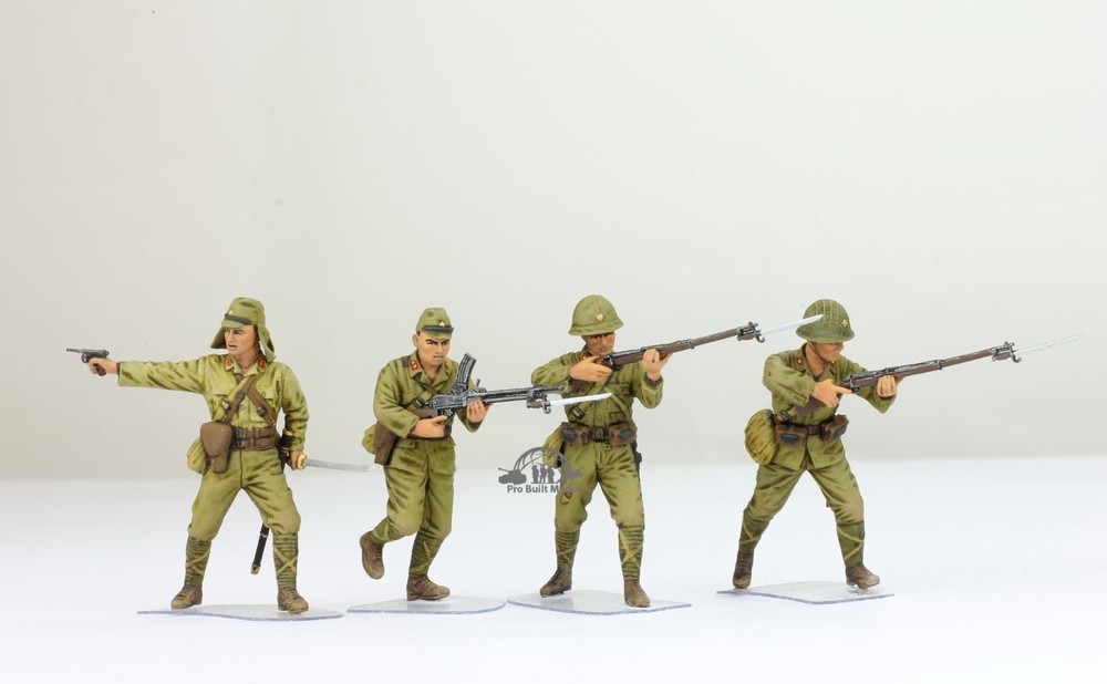PreSale 1:35 ProPainted Japanese Army Infantry (4 soldiers), IWO JIMA 1945 WWII-image