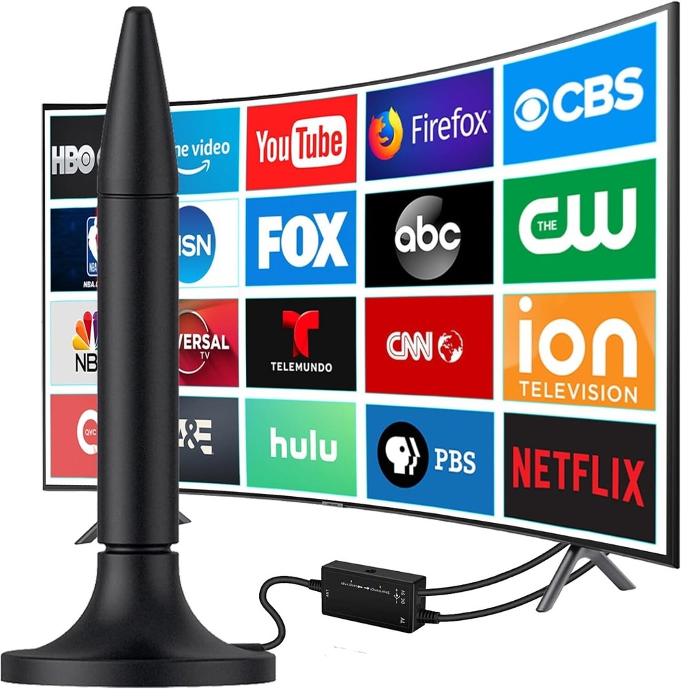 900+ Miles TV Antenna, 2024 Digital TV Antenna for Smart TV and All TV, Strong..