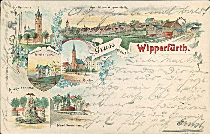 Ansichtskarte Nordrhein-Westfalen (b248) Wipperführth 1898 Ansicht Kirche Kreish