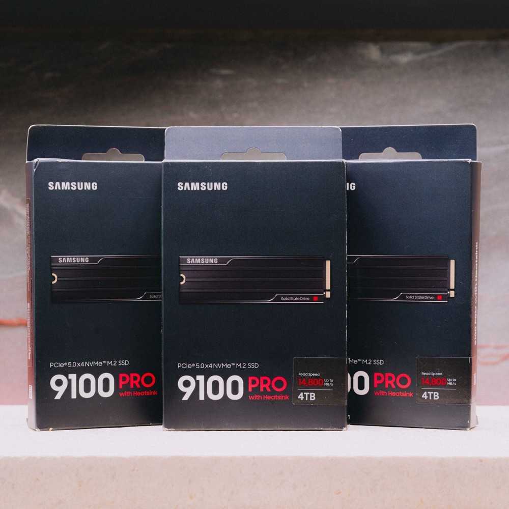 4TB Samsung SSD 9100 PRO with HEATSINK - NVME - MODEL MZ-VAP4TO - Gen5