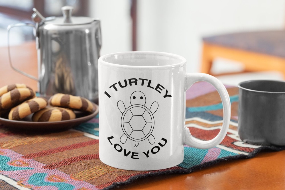 Turtley Love You Funny Romantic Coffee Mug - Valentine's Day Gift Idea