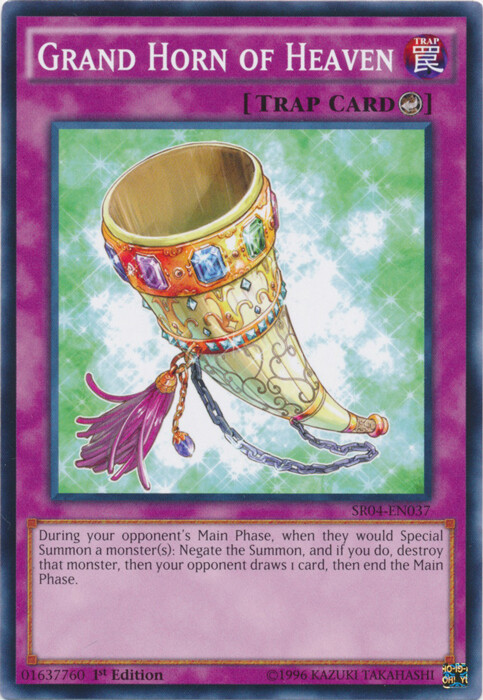 Grand Horn of Heaven - SR04-EN037 - Common - 1st Edition x3 - Near Mint