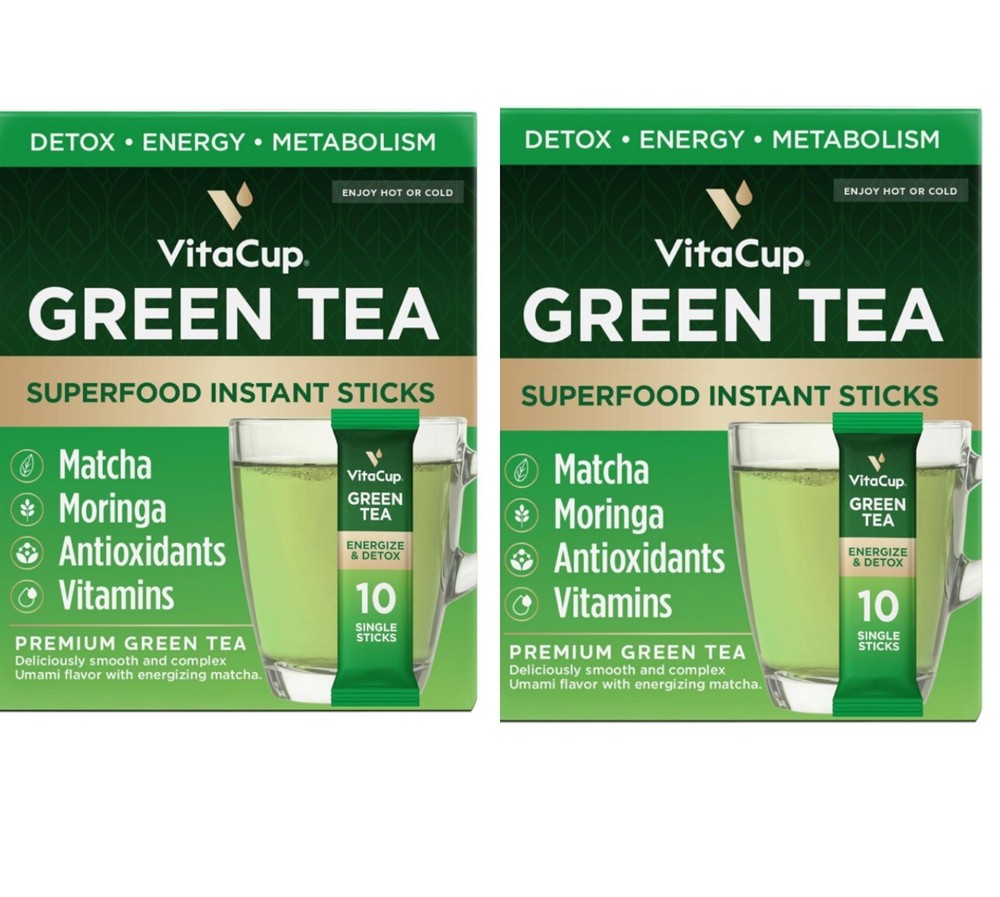 VitaCup Green Tea Energy Boosting Instant Packets 10ct