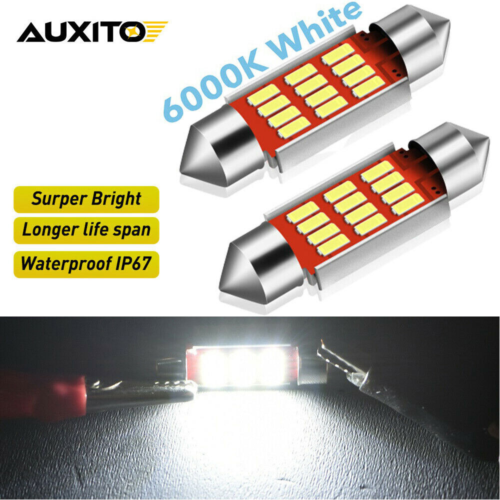 2x 36mm Car Led Smd 239 272 C5W Number Plate Festoon Light Bulbs Lamps White 12V