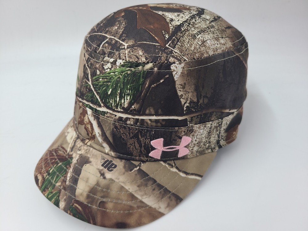 Women Under Armour Camo Cadet Military Army Strapback (Fits Small) Hat Cap Brown