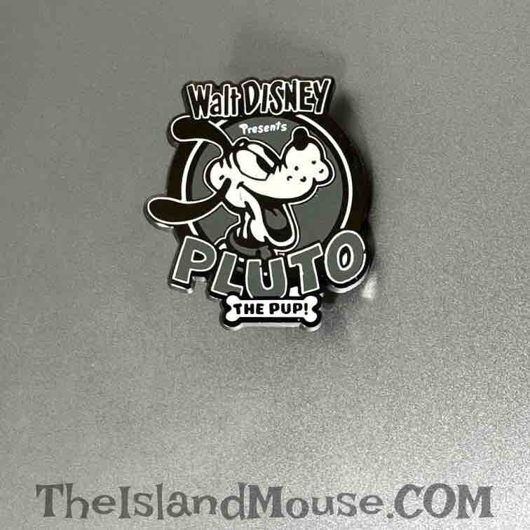 Rare Disney DS Pluto Pup Pluto 90th Anniversary Black & White Pin (U1:141471)