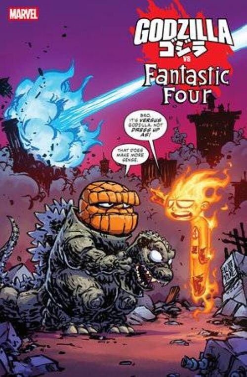 Godzilla vs Fantastic Four #1 Skottie Young Variant Marvel Comics March 2025