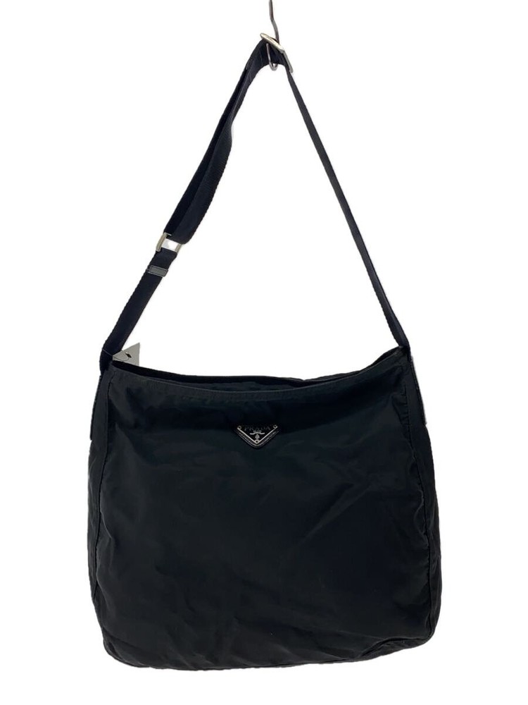RARE PRADA B6676F Black Shoulder Bag with Storage Scent