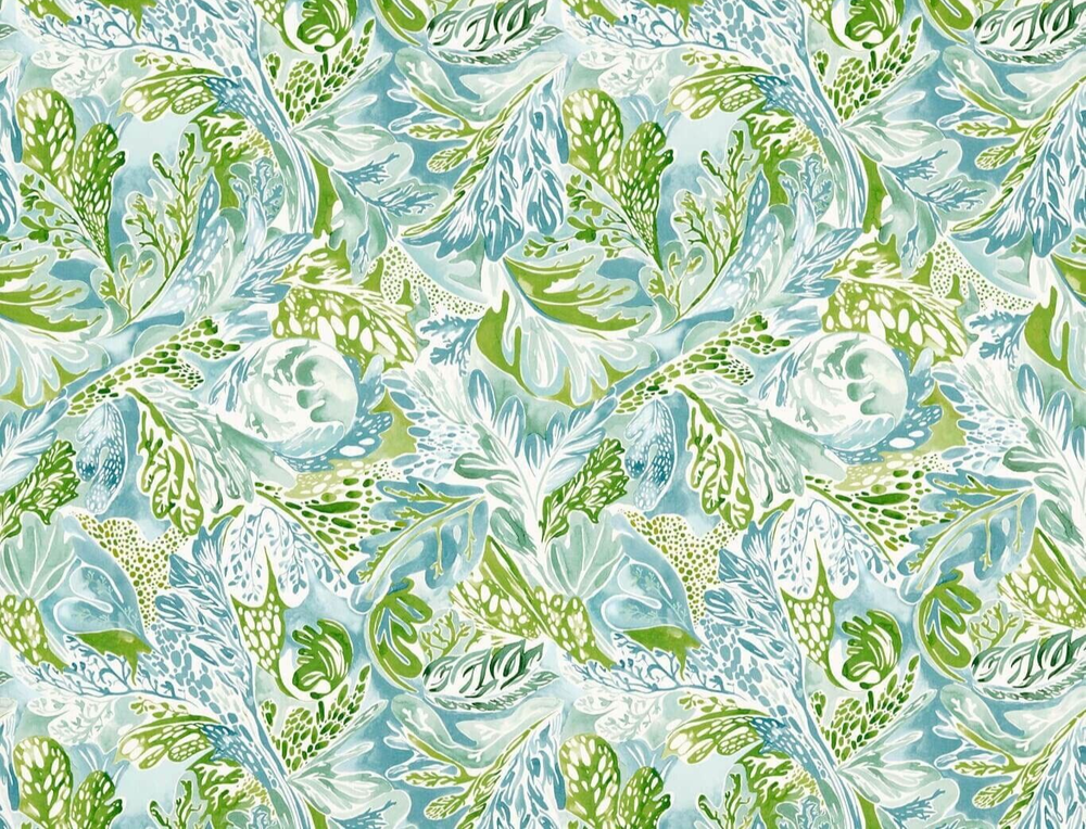 HARLEQUIN Alotau Indoor Outdoor Curtain Fabric 2m Sweet Peas Sky Stone