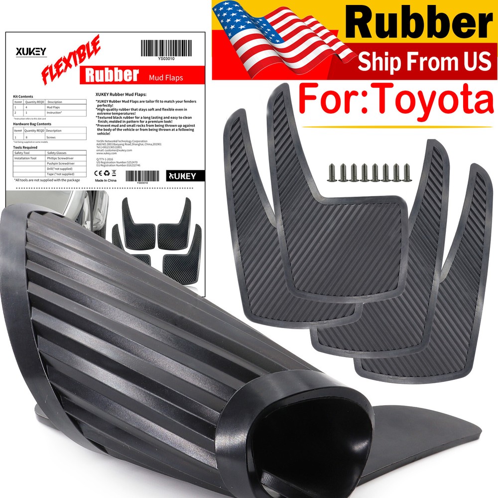 4X Mud Flaps Splash Guards for Toyota RAV4 Camry Corolla Tacoma Prius Venza CHR